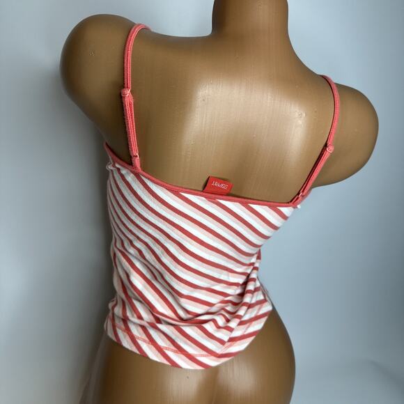 Esprit Red White Stripe Spaghetti Strap Cami Tank Top Retro Grunge Y2K Small - Picture 2 of 11